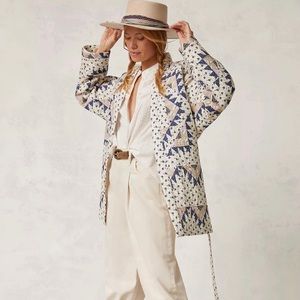 NWT Othilia Anthropologie Quilted Patchwork Kimono Jacket size S Small